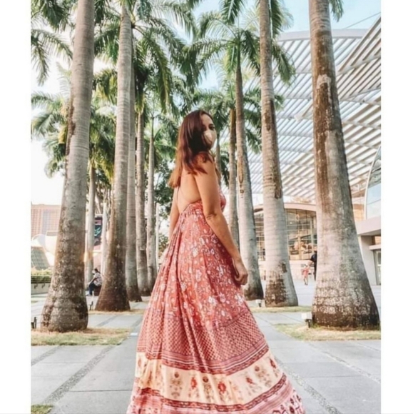 Free people Spell & The Gypsy Portobello Strappy Maxi Dress in Size MEDIUM - Picture 5 of 12